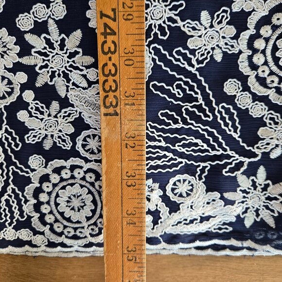 MICHAEL MICHAEL KORS Women's Embroidered T-Shirt Dress - True Navy/White - Picture 7 of 9